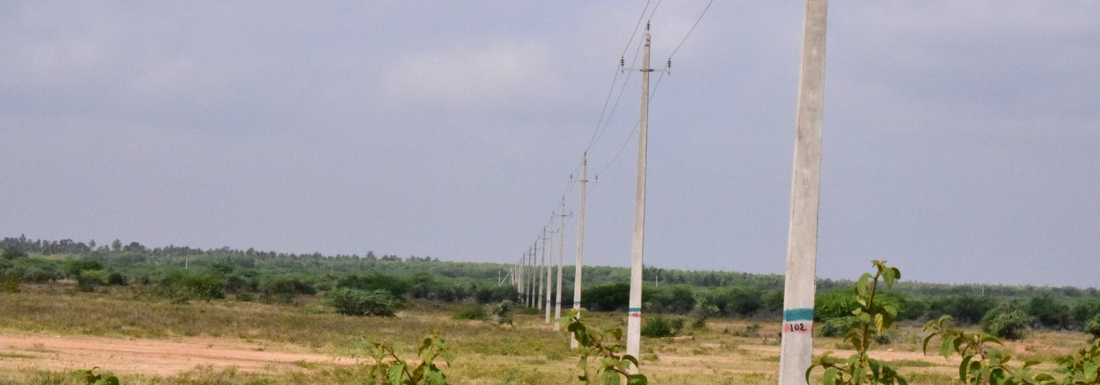 11 kV line on PSC poles across open country